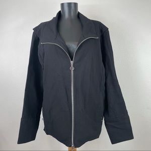 CH. CHAPTER Black Zip Up Jacket Size Large